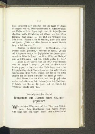 Neunundzwanzigstes Kapitel Wingenund und Mahega stehen einander gegenüber