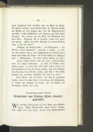 Neunundzwanzigstes Kapitel Wingenund und Mahega stehen einander gegenüber