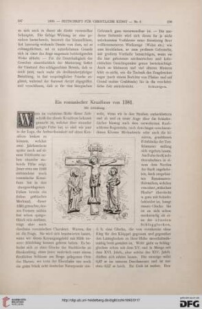 Ein romanisches Kruzifixus von 1381