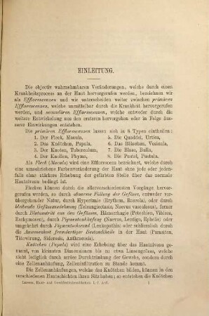 Lehrbuch der Haut- und Geschlechtskrankheiten : für Studirende und Ärzte, 1. Hautkrankheiten