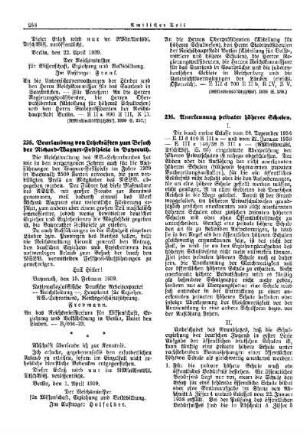 Anerkennung privater höherer Schulen : [Erziehung] ; [Für das Reich] ; [Amtliche Erlasse] ; [Amtlicher Teil]