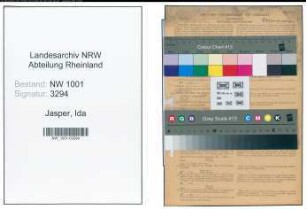 Entnazifizierung Ida Jasper, geb. 06.02.1891 (Lehrerin)