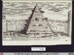 Vestigij di una Piramide di marmoro.