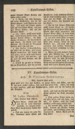 XV. Katechismus-Lieder