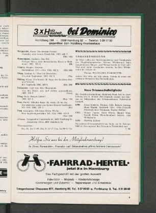 Vorankündigung