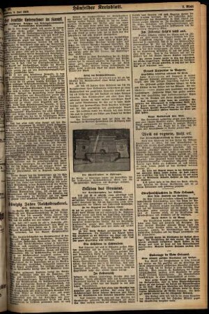 Zweite Ausgabe vom Dienstag, den 09. Juli 1929.
