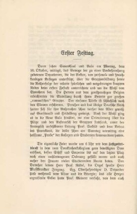 Erster Festtag