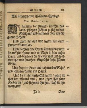 Die siebenzehende Paßions-Predigt.