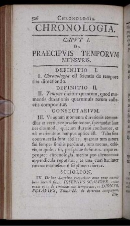 Chronologia.