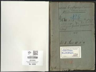 Die Truppenverpflegung aufder rechten Rheinseite und Korrespondenz mit dem Generalgouverneur von Berg Vol. I