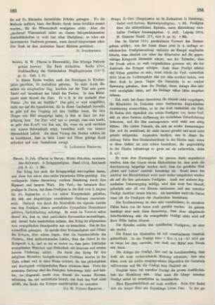 184-185 [Rezension] Predigten über die altkirchlichen Episteln