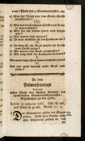 221-223, Vorspruch