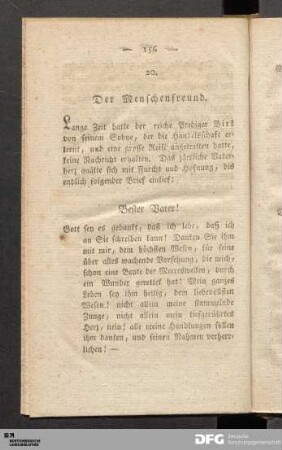 20. Der Menschenfreund.