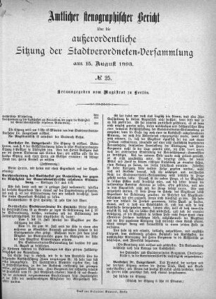 No. 25, 15. August 1893