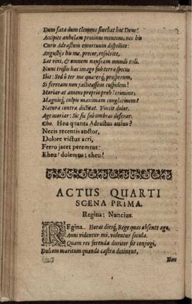 Scena Prima. Regina: Nuncius.