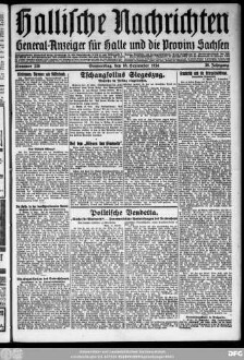 Hallische Nachrichten : General-Anzeiger für Halle und die Provinz Sachsen