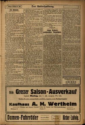 Zweite Ausgabe vom Freitag, den 04. Juli 1924.