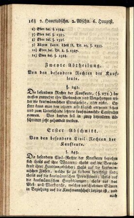 Zweyte Abtheilung. Von den besonderen Rechten der Kaufleute.