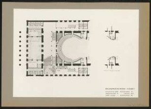 Nationaltheater, München Wiederaufbau: Grundriss Balkongeschoss / Vorentwurf