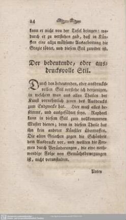 Der bedeutende, oder ausdrucksvolle Stil.