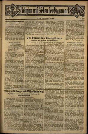 Dritte Ausgabe vom Sonntag, den 24. Juni 1934.