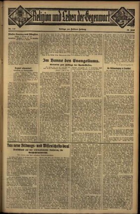 Dritte Ausgabe vom Sonntag, den 24. Juni 1934.