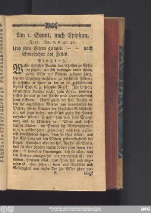 Am 1. Sonnt. nach Epiphan. Text. Luc. 2. v. 41. 42.