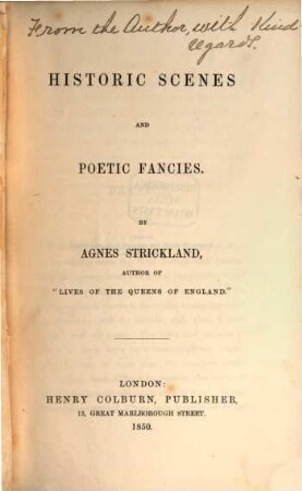 Historic Scenes and Poetic Fancies