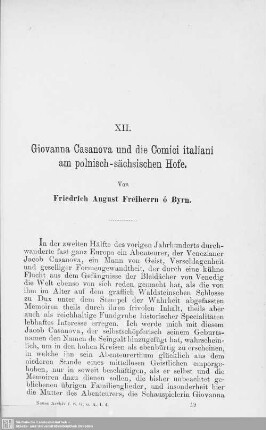 XII. Giovanna Casanova und die Comici italiani am polnisch-sächsischen Hofe