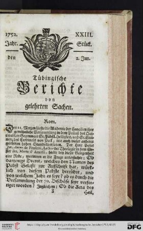 [XXIII.-XXVII. Stück] (Juni 1752)