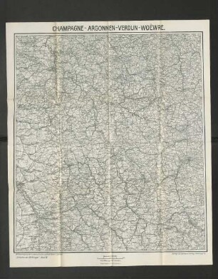 Karte 1. Champagne-Argonnen-Verdun-Woewre.