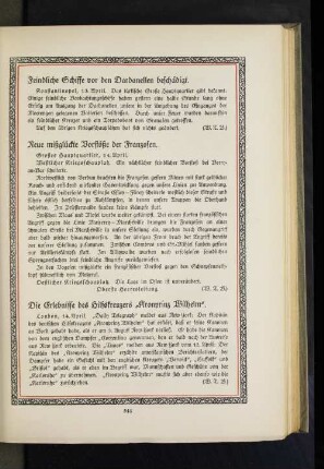Feindliche Schiffe vor den Dardanellen beschädigt.