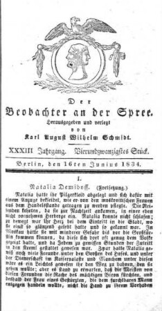 24. Stueck, 16. Juni 1834