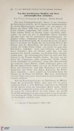 Von den brechbarsten Strahlen und ihrer photographischen Aufnahme, 2