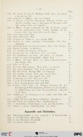 Aquarelle und Oelstudien (Nr. 1491-1497)