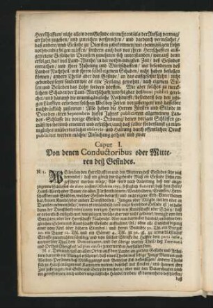 Caput I. Von denen Conductoribus oder Mitteren des Gesindes.