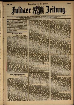 Ausgabe vom Donnerstag, den 24. Januar 1889.