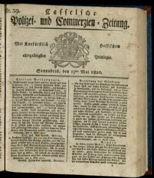 Nr. 39, Sonnabend, den 13ten Mai 1820