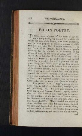 VII. On Poetry.