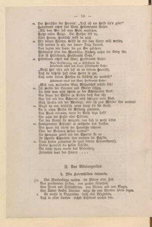 II. Das Nibelungenlied