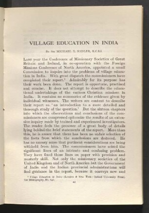 Village education in India