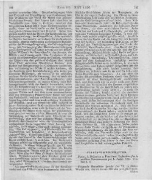Zeller, L.: Reflexions sur le meilleur Gouvernement. Paris: Delaunay; Ponthieu 1824