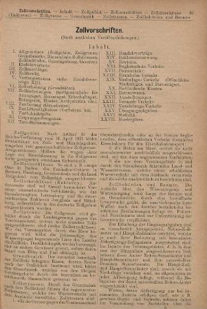 Zollvorschriften