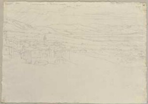 Das Umbrier Tal (?) mit Blick auf Assisi