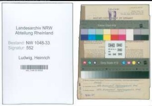 Entnazifizierung Heinrich Ludwig , geb. 27.05.1896 (Hausmeister)