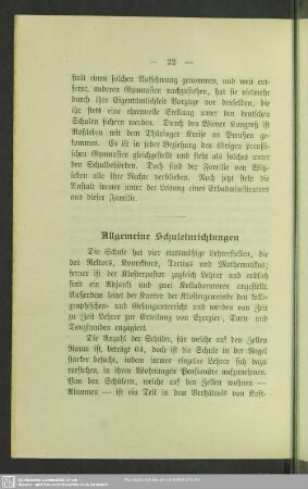 Allgemeine Schuleinrichtungen