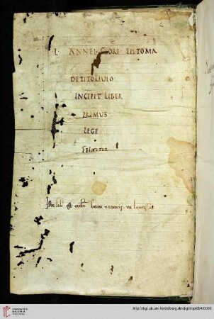 Lucius Annaeus Florus: Epitoma de Tito Livio