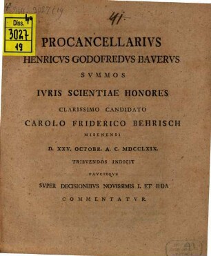 Super decisionibus novissimis, I. et IIda commentatur