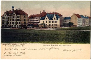 Leipzig-Connewitz : Waisenhaus, Kinderheim mit Scheffelstrasse