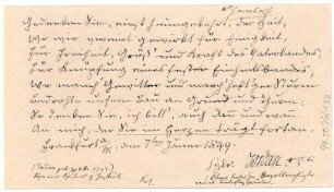 Albumblatt von Sylvester Jordan